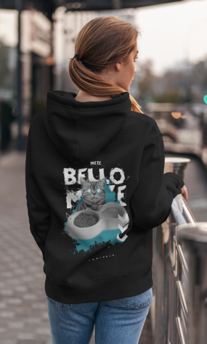 Bello & Mieze - Hungry Cat - Organic Fashion Hoodie