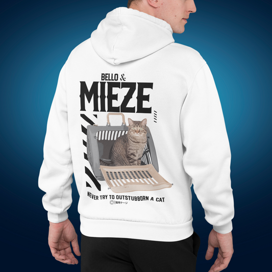 Bello & Mieze - NEVER TRY TO OUTSTUBBORN A CAT - Organic Fashion Hoodie