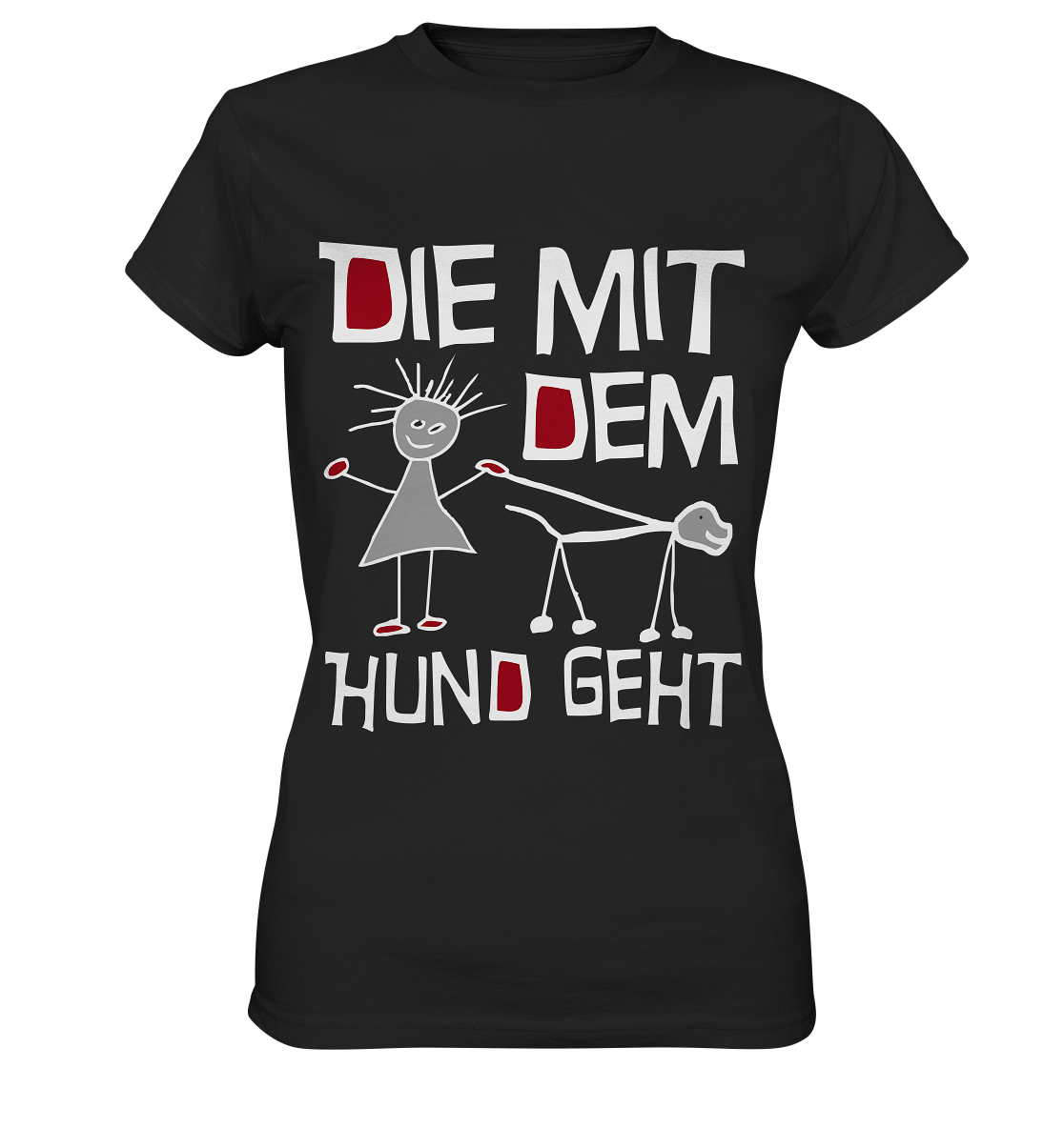 Die mit dem Hund geht - Ladies Premium Shirt