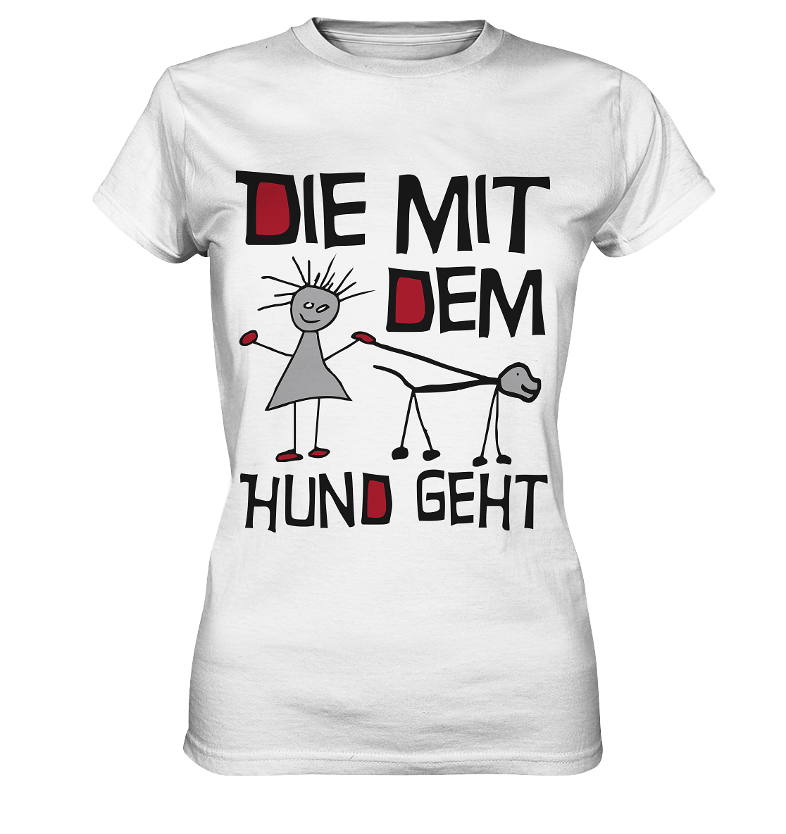 Die mit dem Hund geht - Ladies Premium Shirt