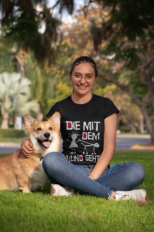 Die mit dem Hund geht - Ladies Premium Shirt