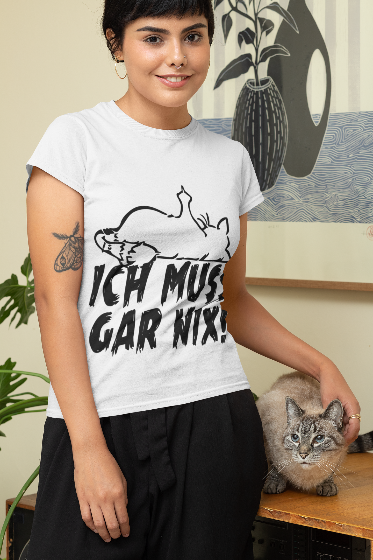 Ich muss gar nix! - Ladies Premium Shirt