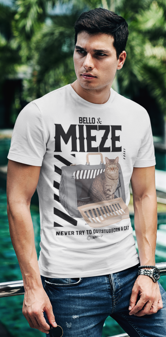 Bello & Mieze - NEVER TRY TO OUTSTUBBORN A CAT - Premium Shirt