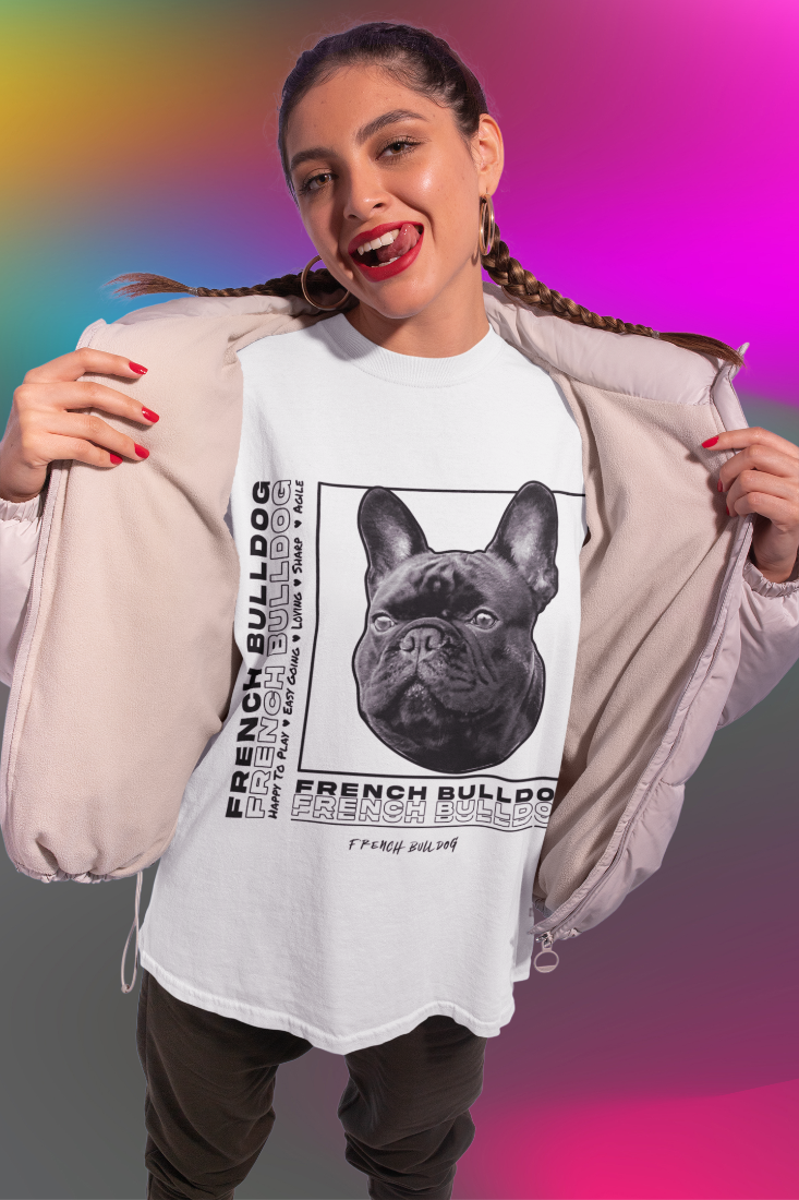 Bello & Mieze - French Bulldog - Organic Oversize Shirt